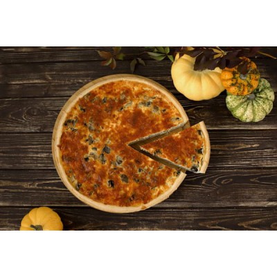 Пиріг з куркою та грибами