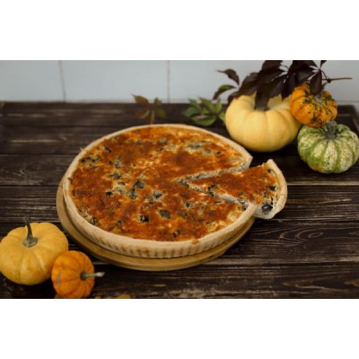 Пиріг з куркою та грибами