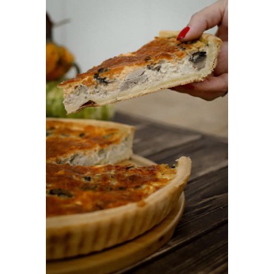 Пиріг з куркою та грибами