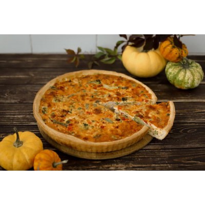 Пиріг з куркою та овочами