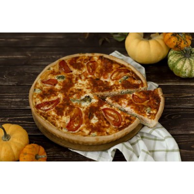 Пиріг з лососем та броколі